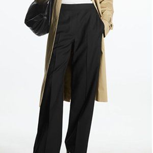 COS black straight leg wool pants NWOT